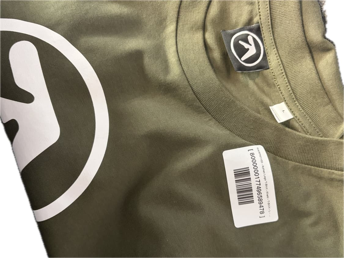 aphex twin logo Khaki 공식 머천 티셔츠 카키 L 상품이미지3