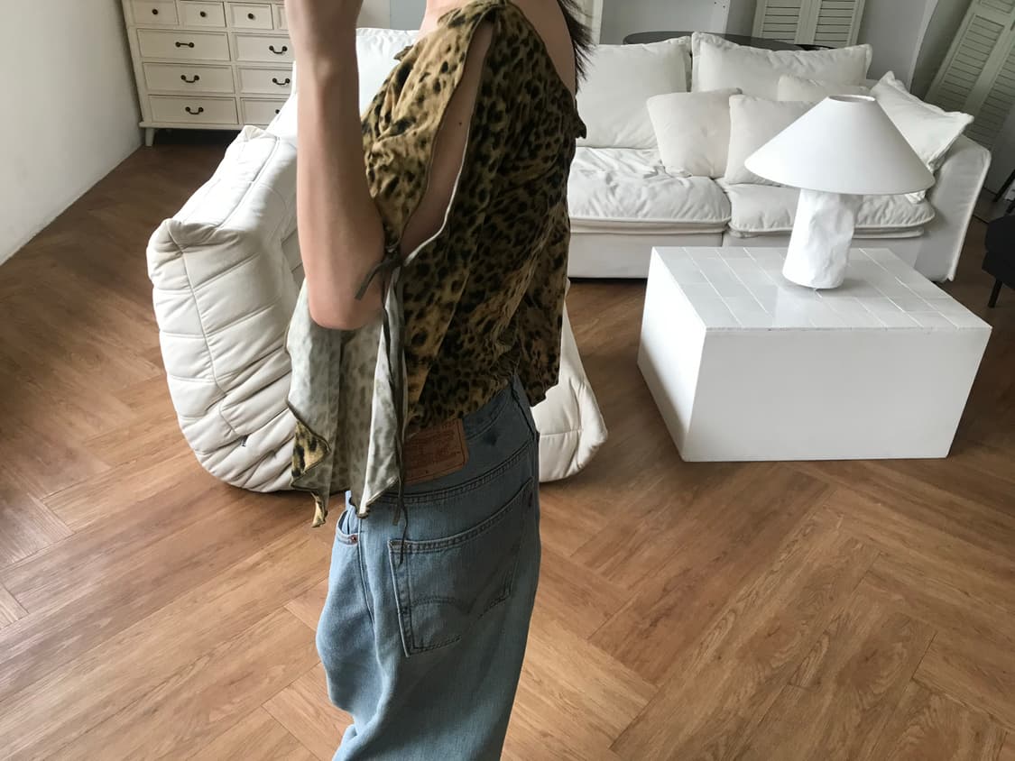 vintage pattern slit top 상품이미지6