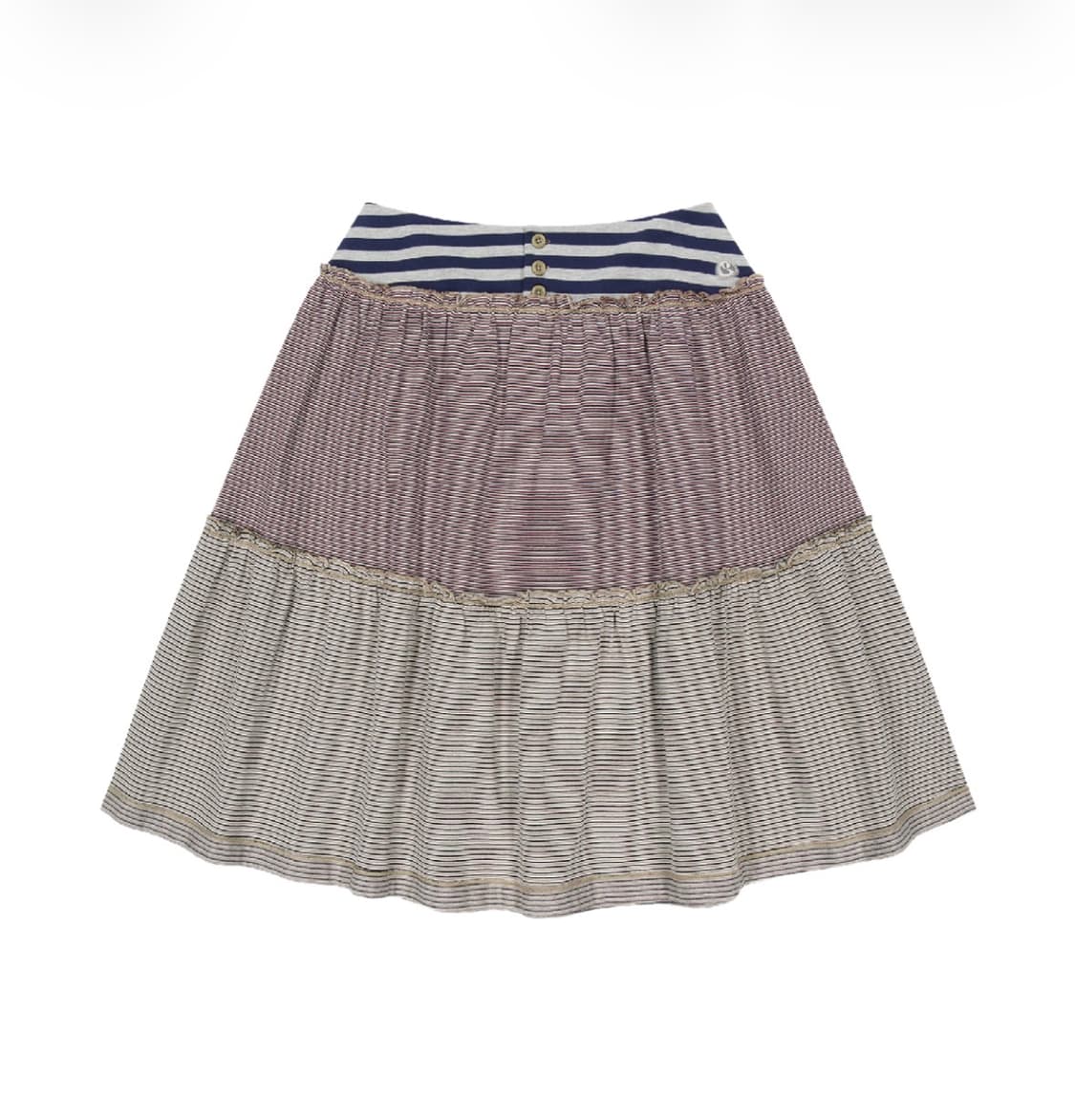 구함) 코이세이오 컬러드 스트라이프 미디 스커트 상품이미지1