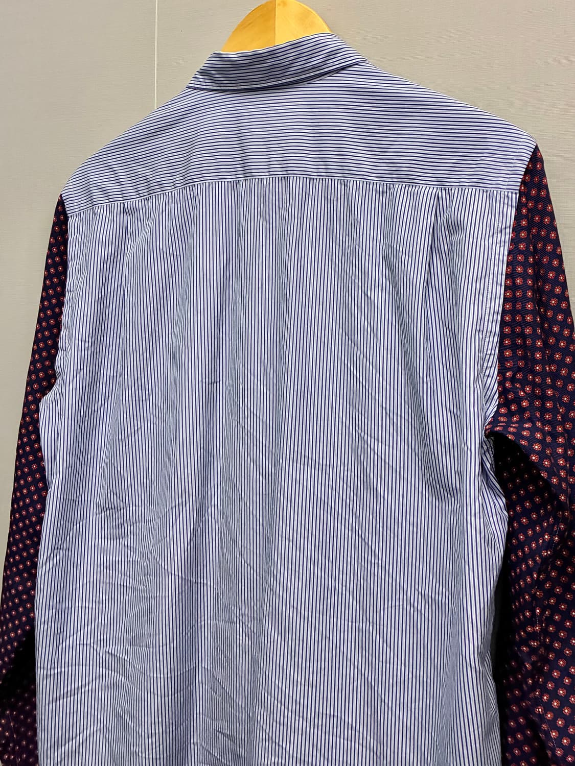 (M)09s 꼼데가르송 옴므 스트라이프 플라워 패치워크 셔츠 상품이미지8