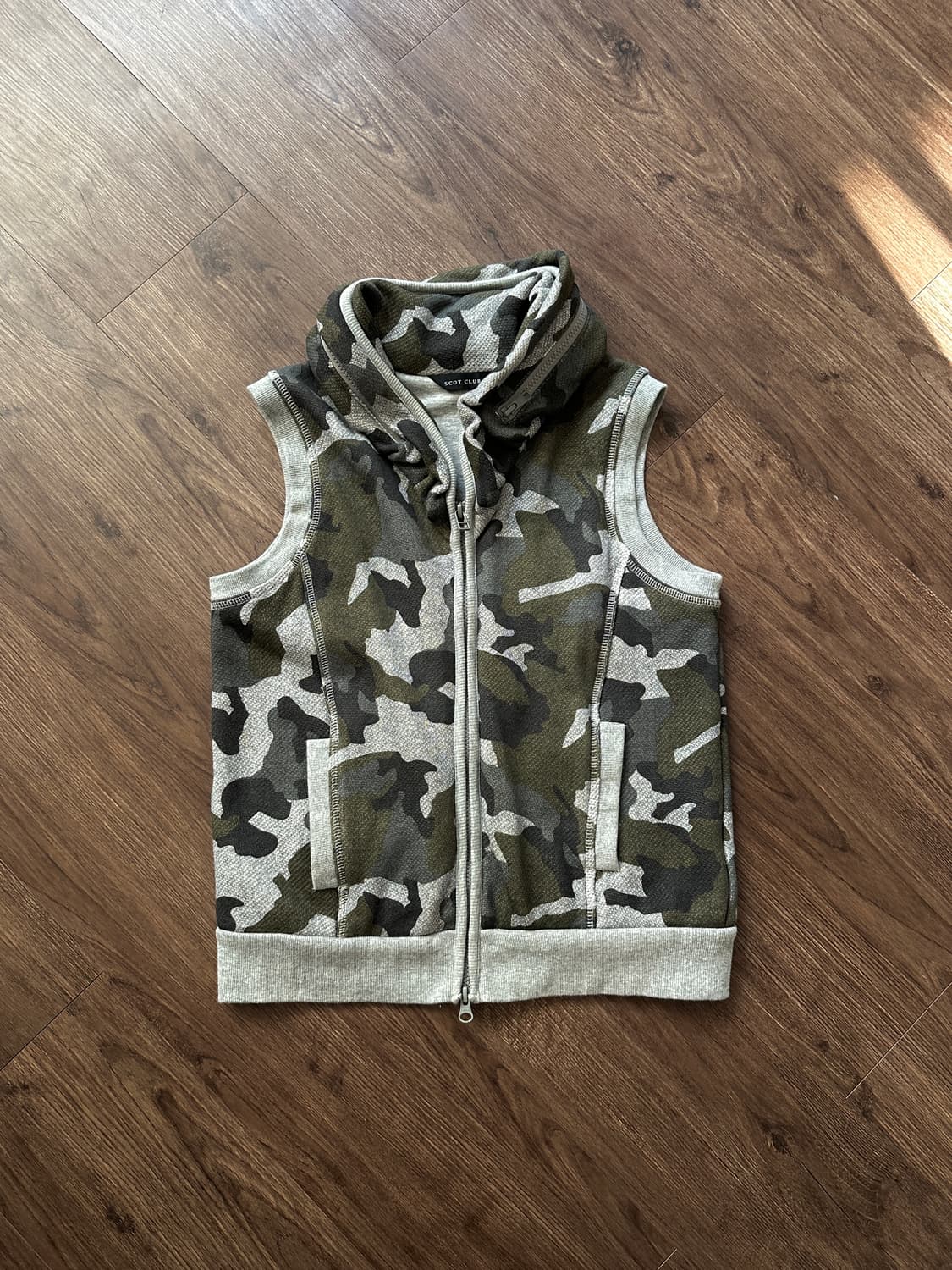 Scot Club 카모플라쥬 후드 베스트 상품이미지6