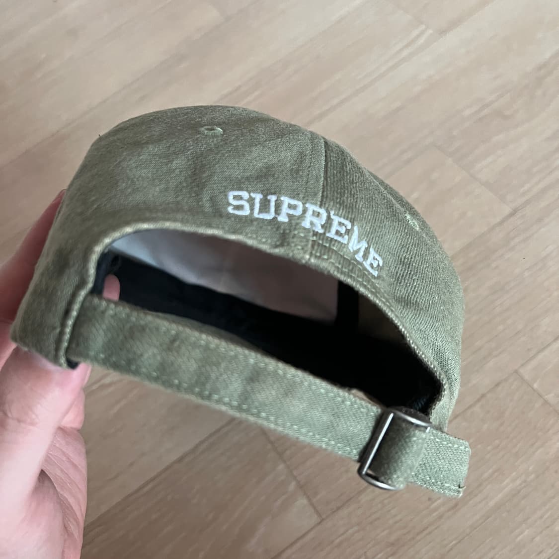 슈프림 케블라 데님 S 로고 6-패널 캡 올리브 - 22SS 상품이미지3
