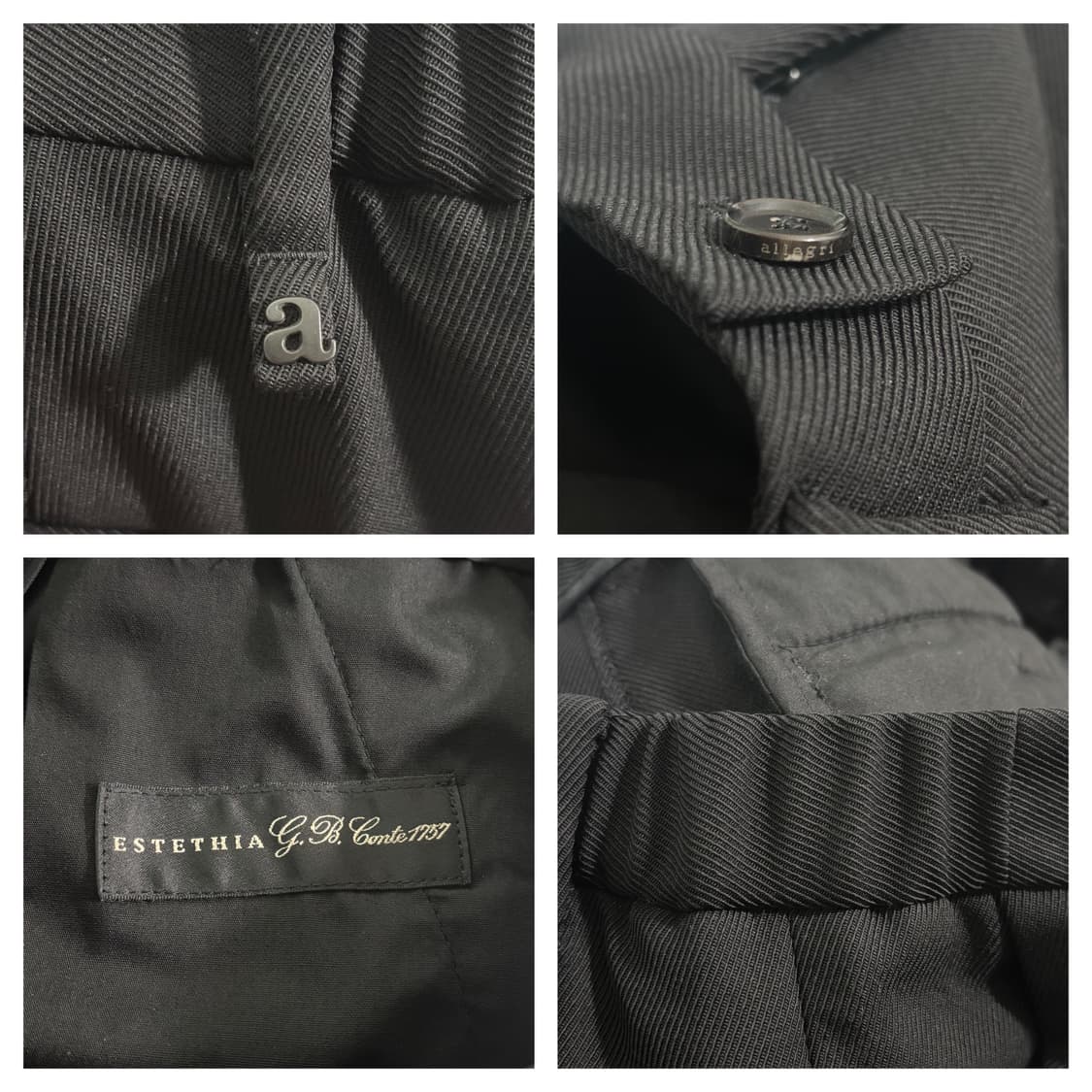 23SS)알레그리 Estethia 원턱 울슬랙스82(32)/블랙 상품이미지7