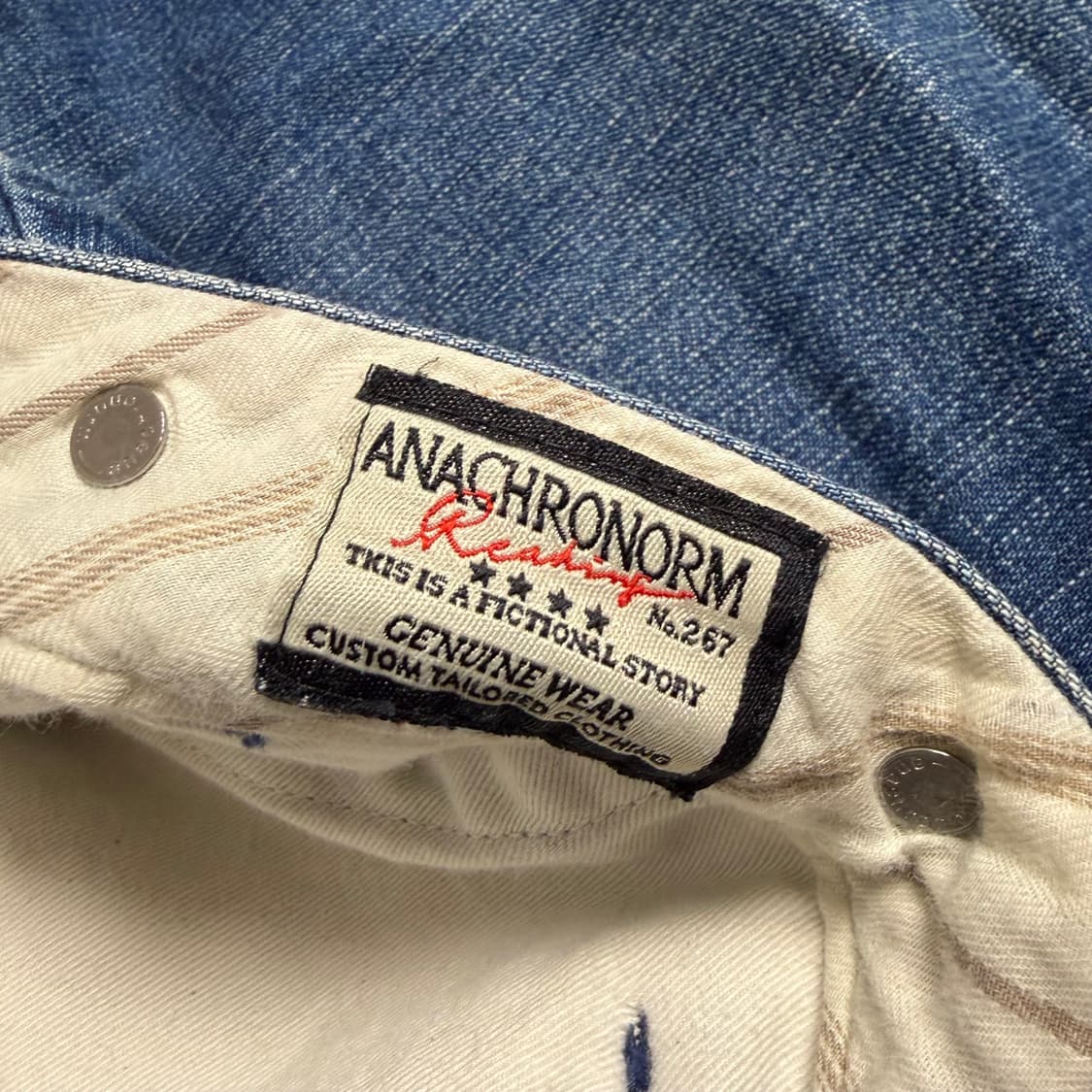 아나크로놈 ANACHRONORM 빈티지 워시드 데님 청바지 W32 상품이미지9