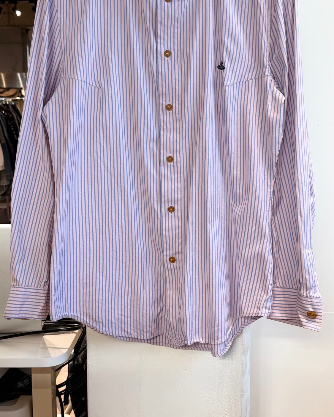 비비안웨스트우드 맨 핑크 스트라이프 orb자수 셔츠 상품이미지6