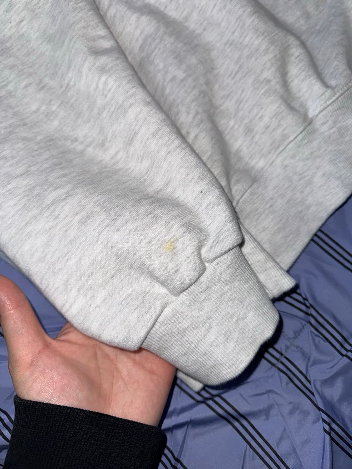 네스티킥 로고 멜란지 그레이 후드티 상품이미지3