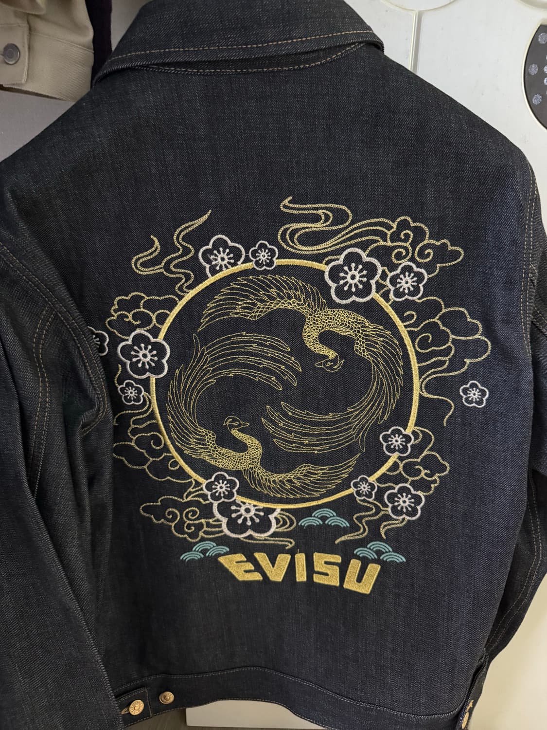 에비수 데님 자켓 봉황 상품이미지2