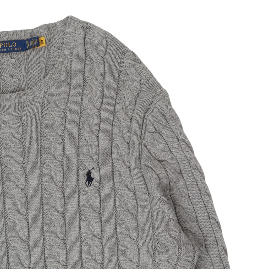 폴로 랄프로렌 QR 그레이 케이블 니트 스웨터 상품이미지3