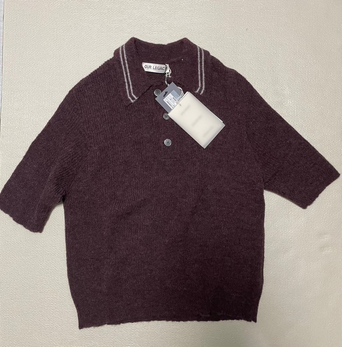 아워레가시 알파카 반팔 폴로니트 상품이미지3