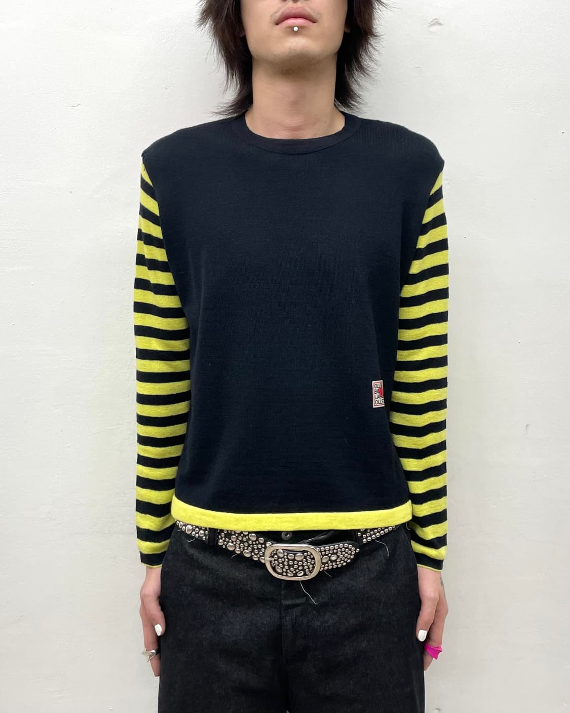 yellow stripe pig knitwear  상품이미지2