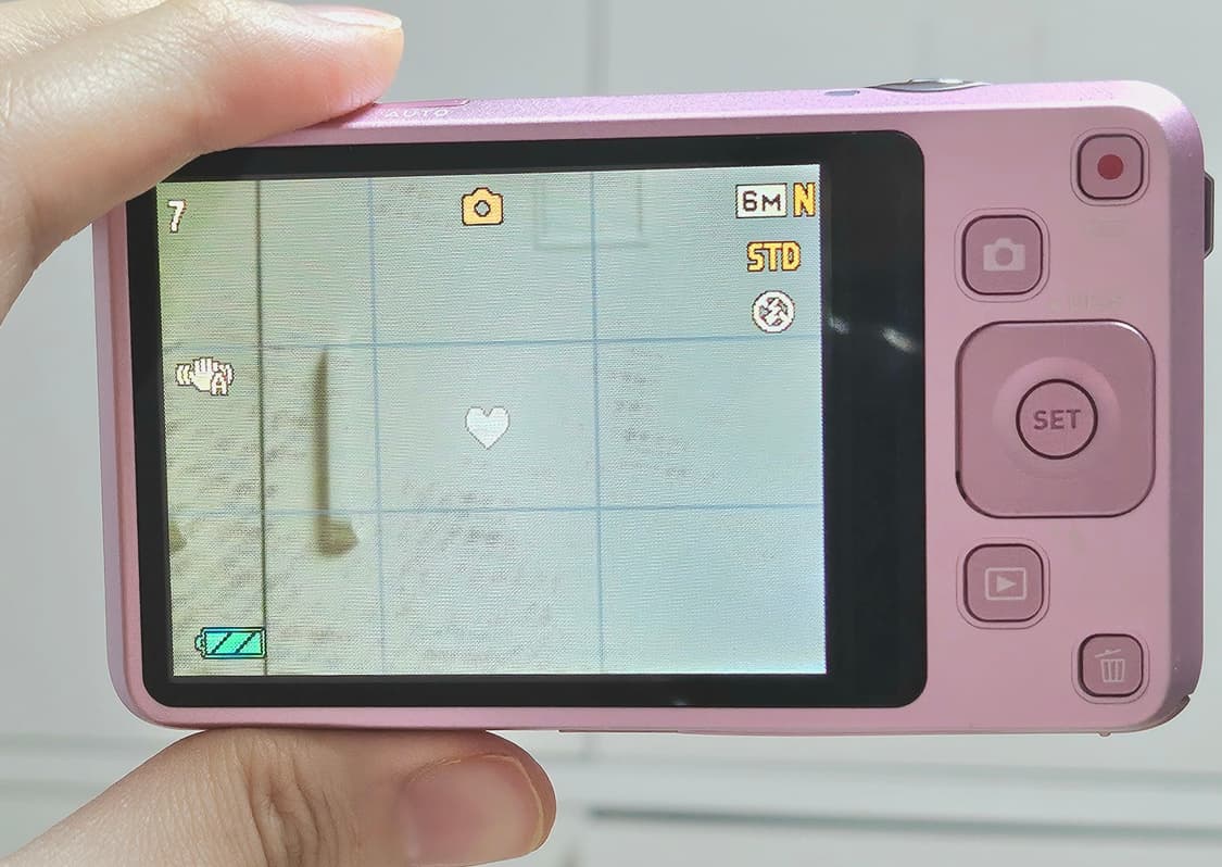 작례O) 카시오 엑슬림 ex z800 핑크 미품 상품이미지4