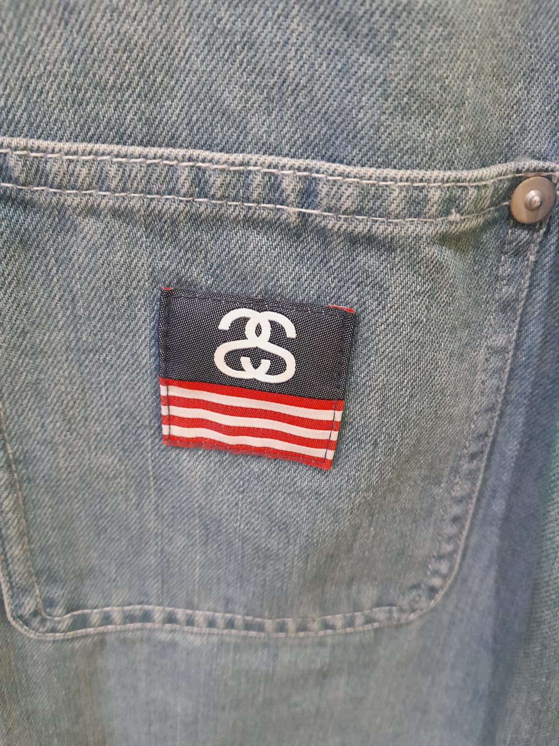 올드 스투시(Old Stussy) 00's 아카이브 성조기 패치 데님 상품이미지7