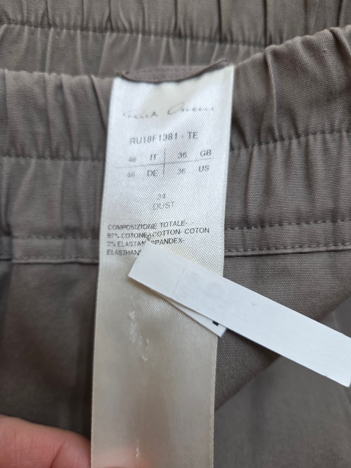 릭오웬스 드로우스트링 배기핏 팬츠 더스트2 상품이미지3