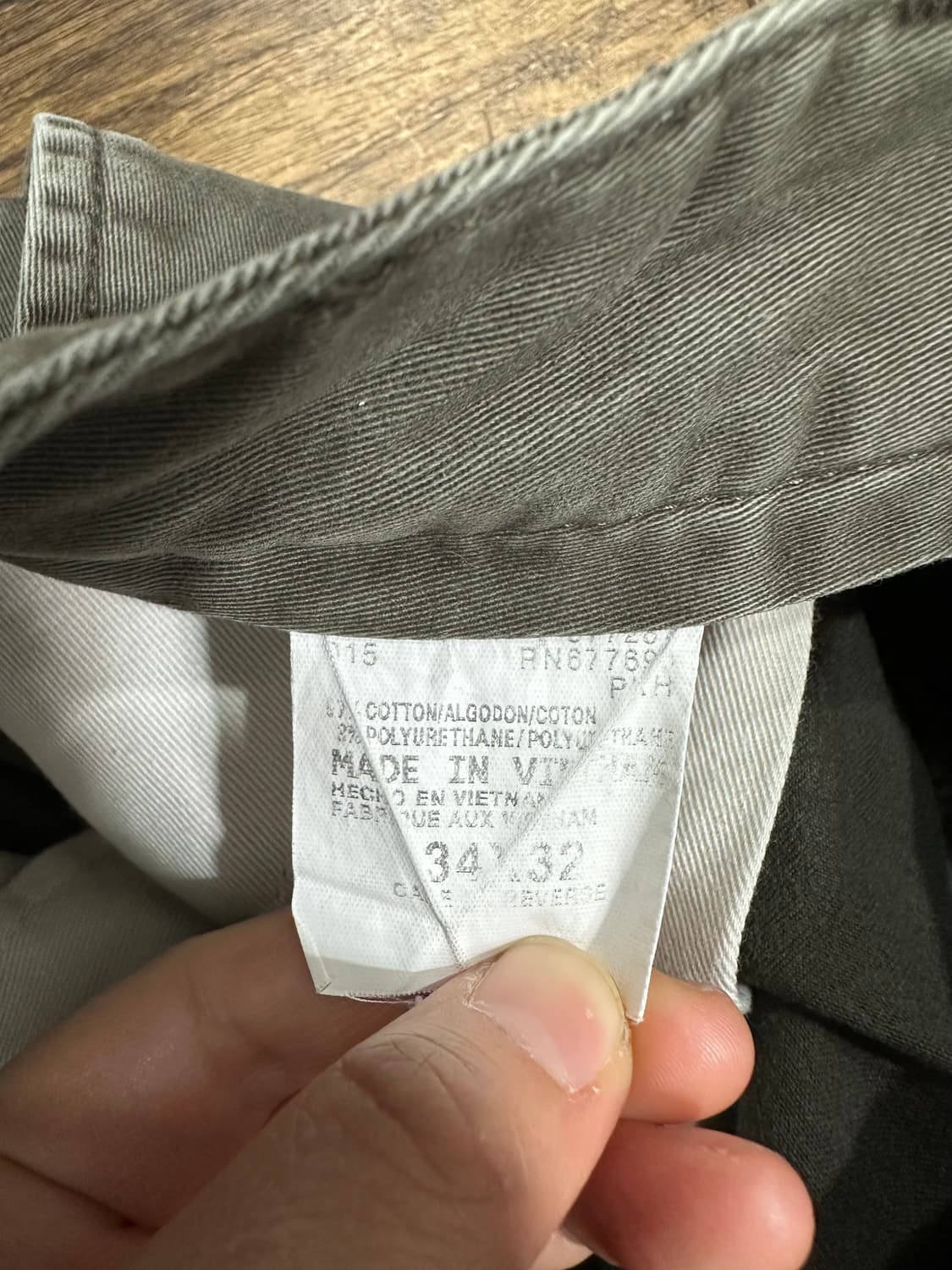 디키즈 미국워크웨어 카키색 빈티지면바지 34사이즈 상품이미지6