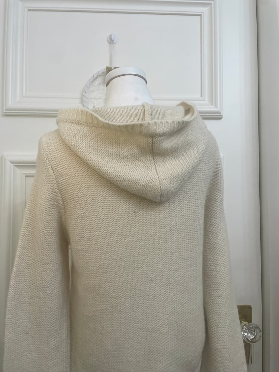 EARTH ivory wood button hoodie cardigan 상품이미지4