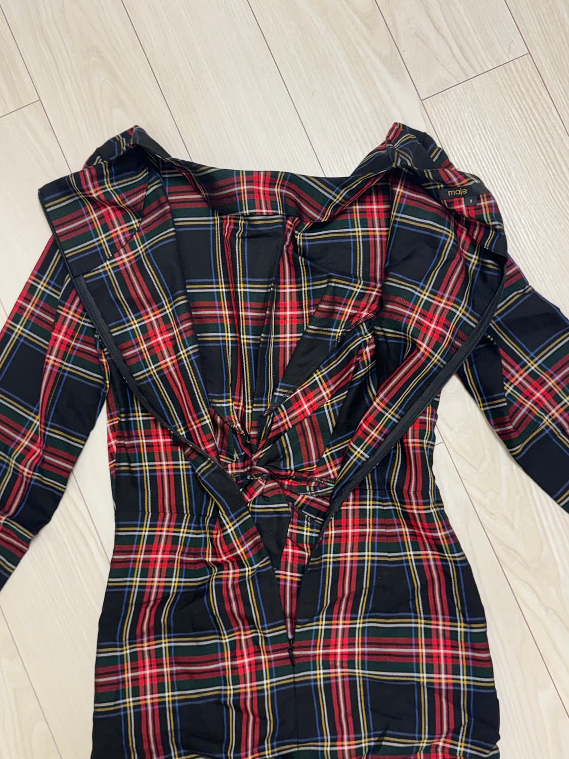 maje 마쥬 체크 패턴 원피스 (1) 상품이미지4