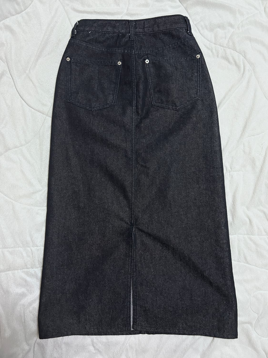 하구미 모리걸 생지 데님 롱스커트 상품이미지2