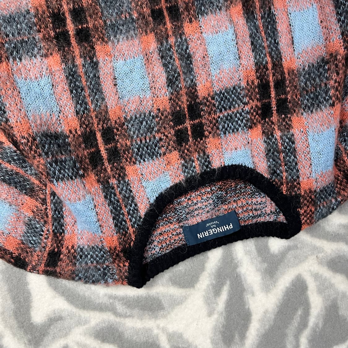 [PHINGERIN] 핑거린 체크 모헤어 니트 상품이미지2