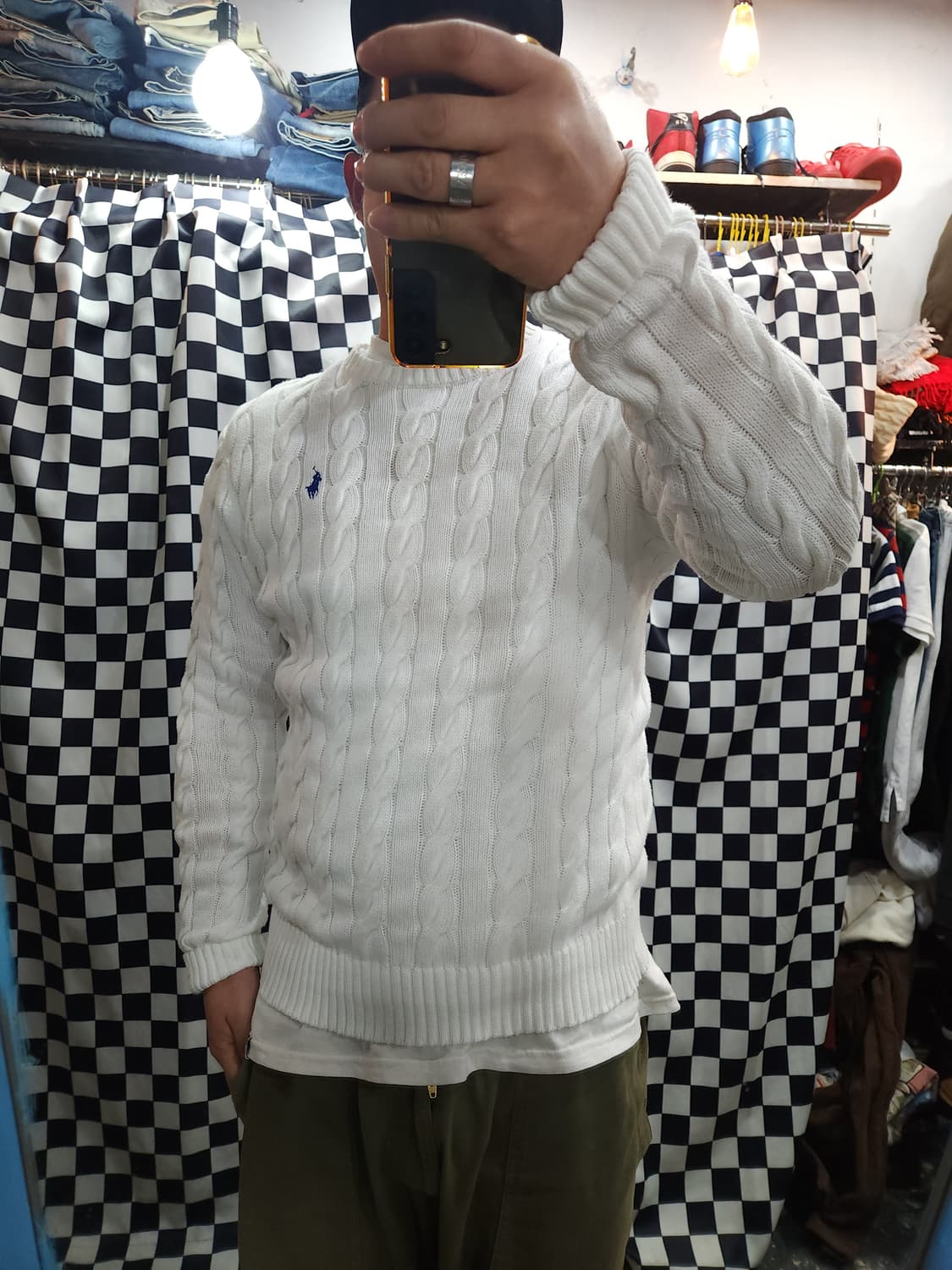 폴로 랄프로렌 화이트 꽈배기 코튼 니트

 상품이미지8