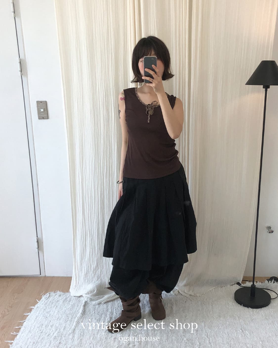 vintage petit ribbon sleeveless top 상품이미지2