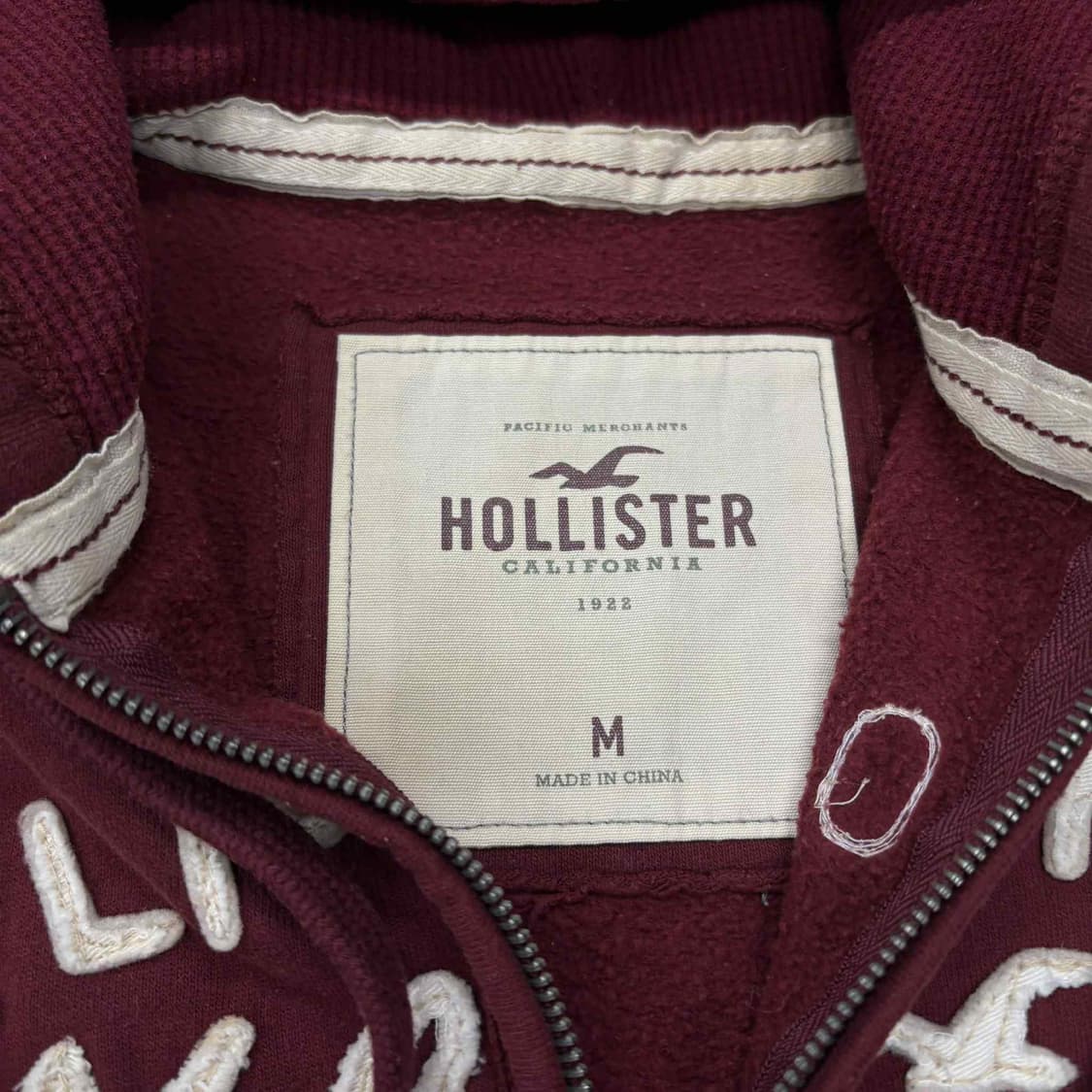 홀리스터 y2k 여리핏 버건디 걸즈 대장급 후드집업 희귀져지(M) 상품이미지4