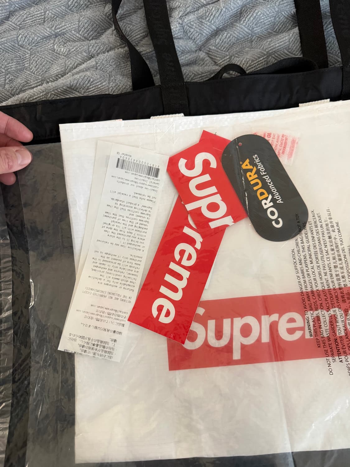 Supreme 슈프림 메쉬 토트백 블랙 25ss 상품이미지3