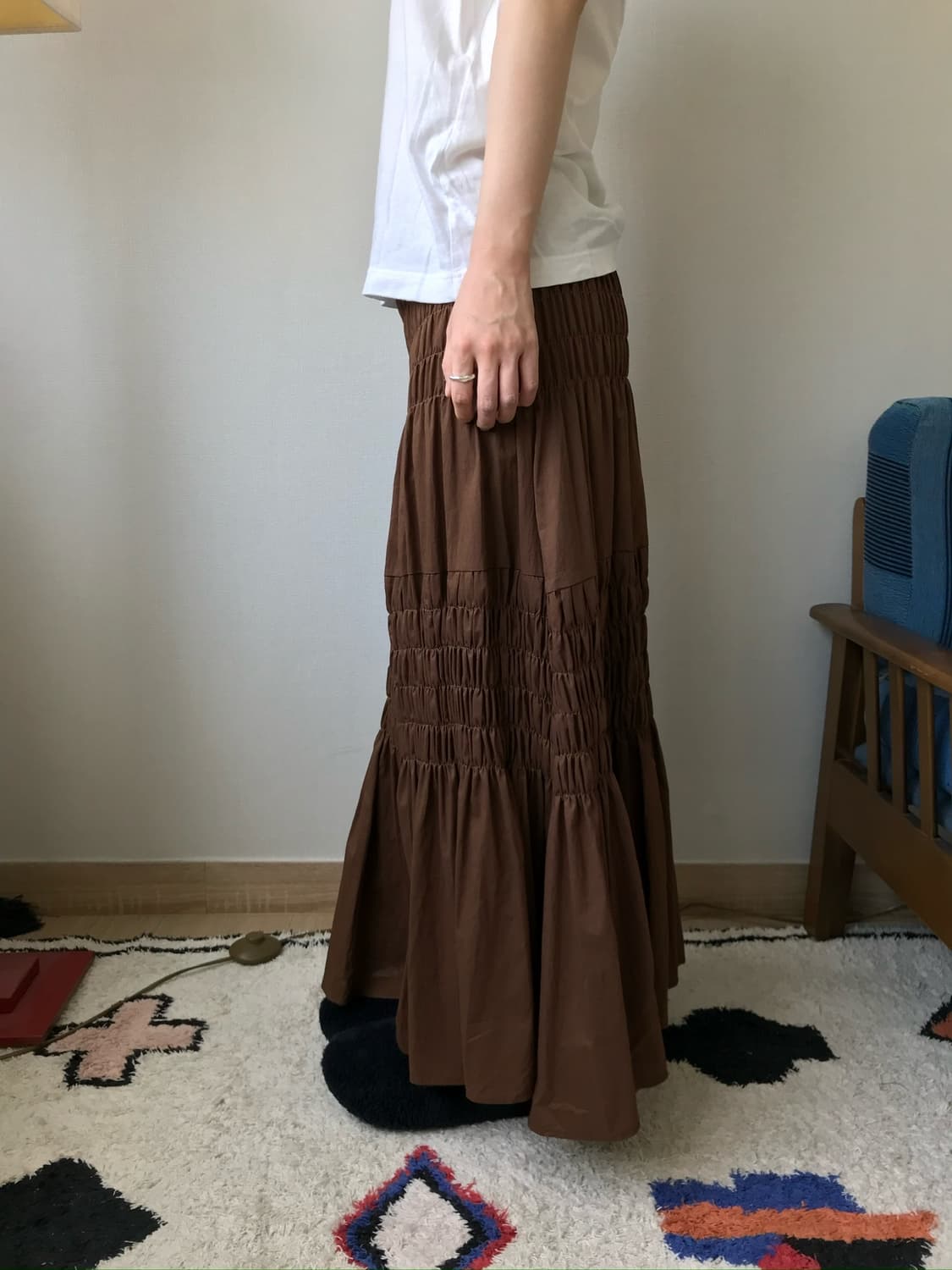 wrinkle maxi skirt  상품이미지5