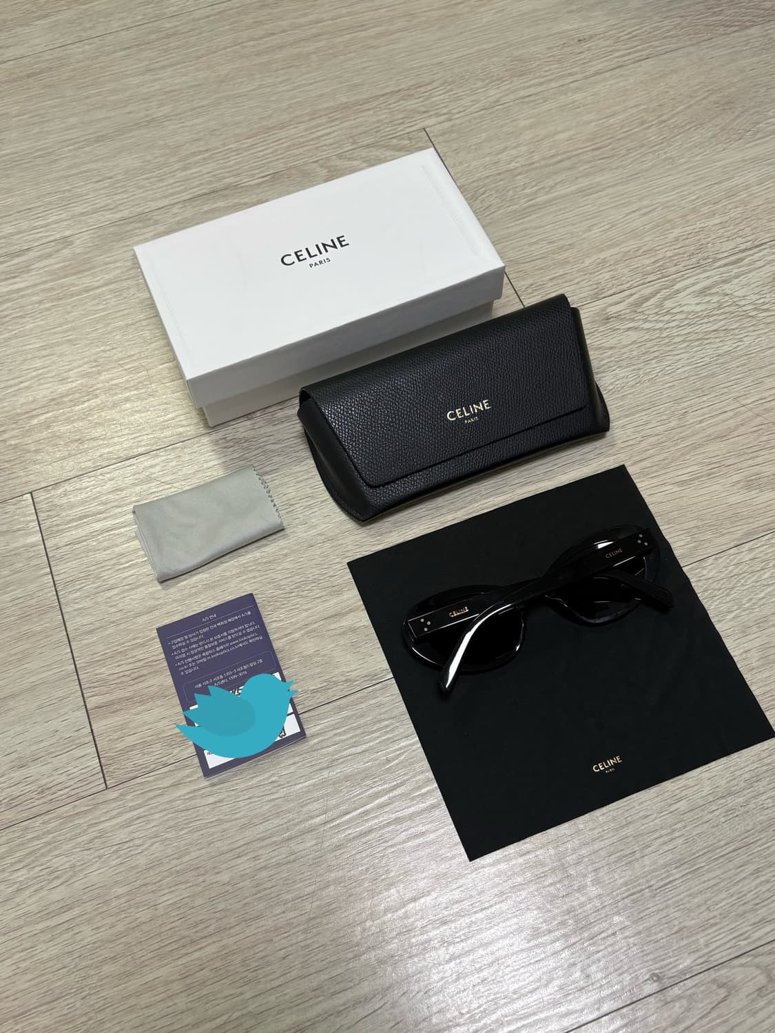 셀린느 캣 아이 S193 선글라스 블랙 아세테이트 상품이미지1