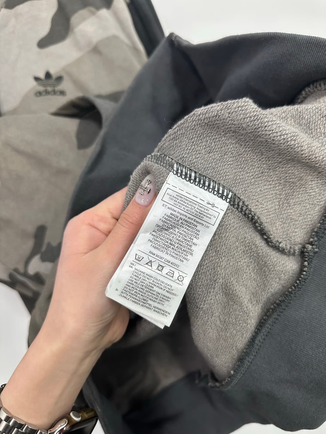 아디다스 차콜 카모 후드집업  상품이미지3