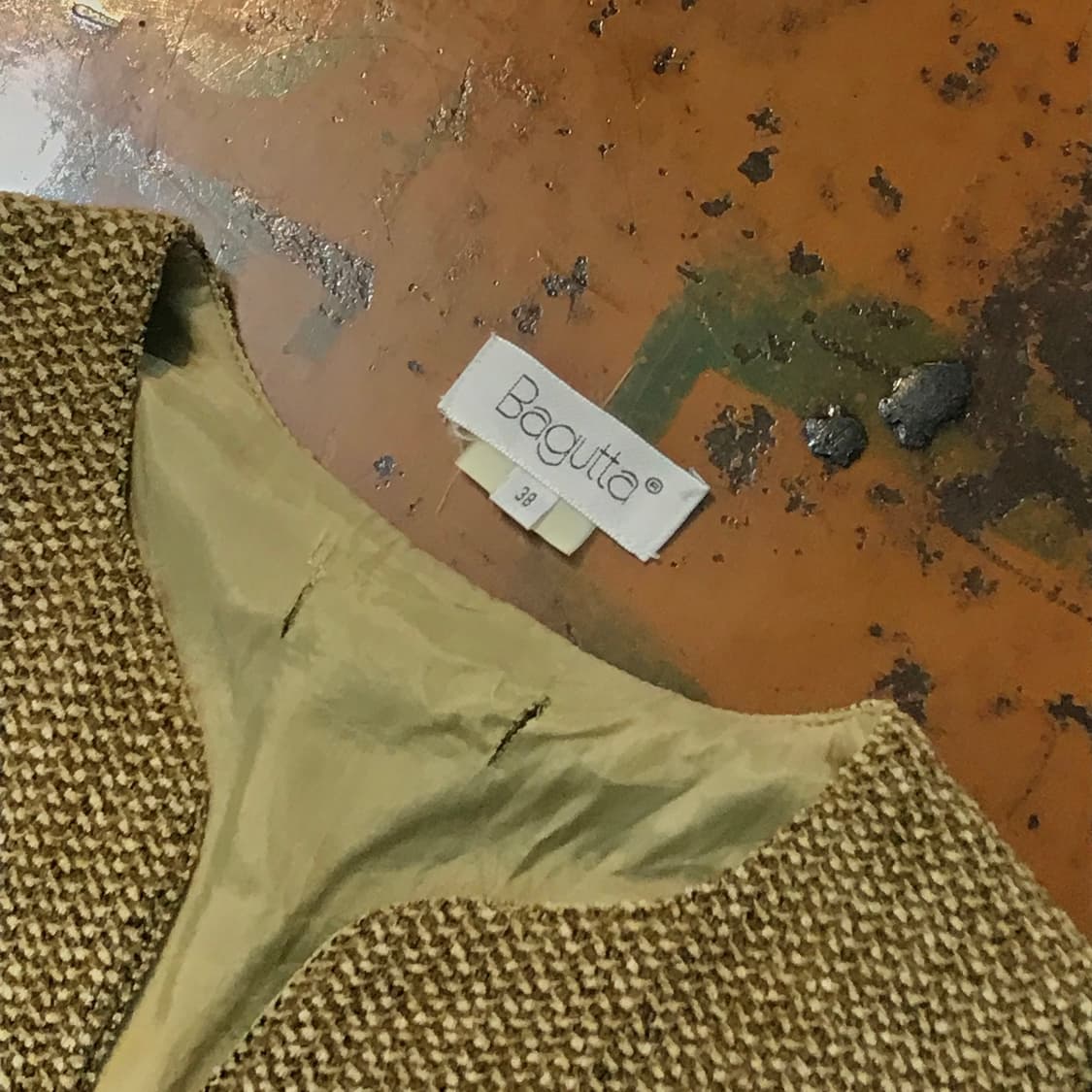 Italy Vtg 이탈리아 빈티지 베이지 니트 버튼 베스트 여성 55 상품이미지3