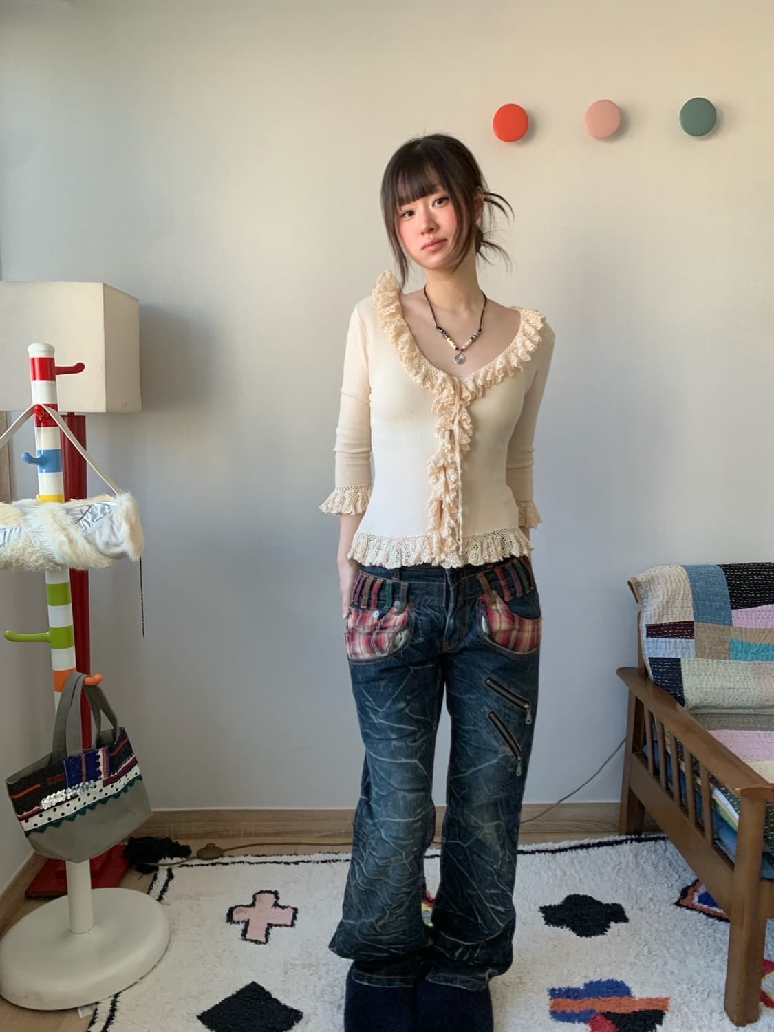 l’est rose frill top 상품이미지1