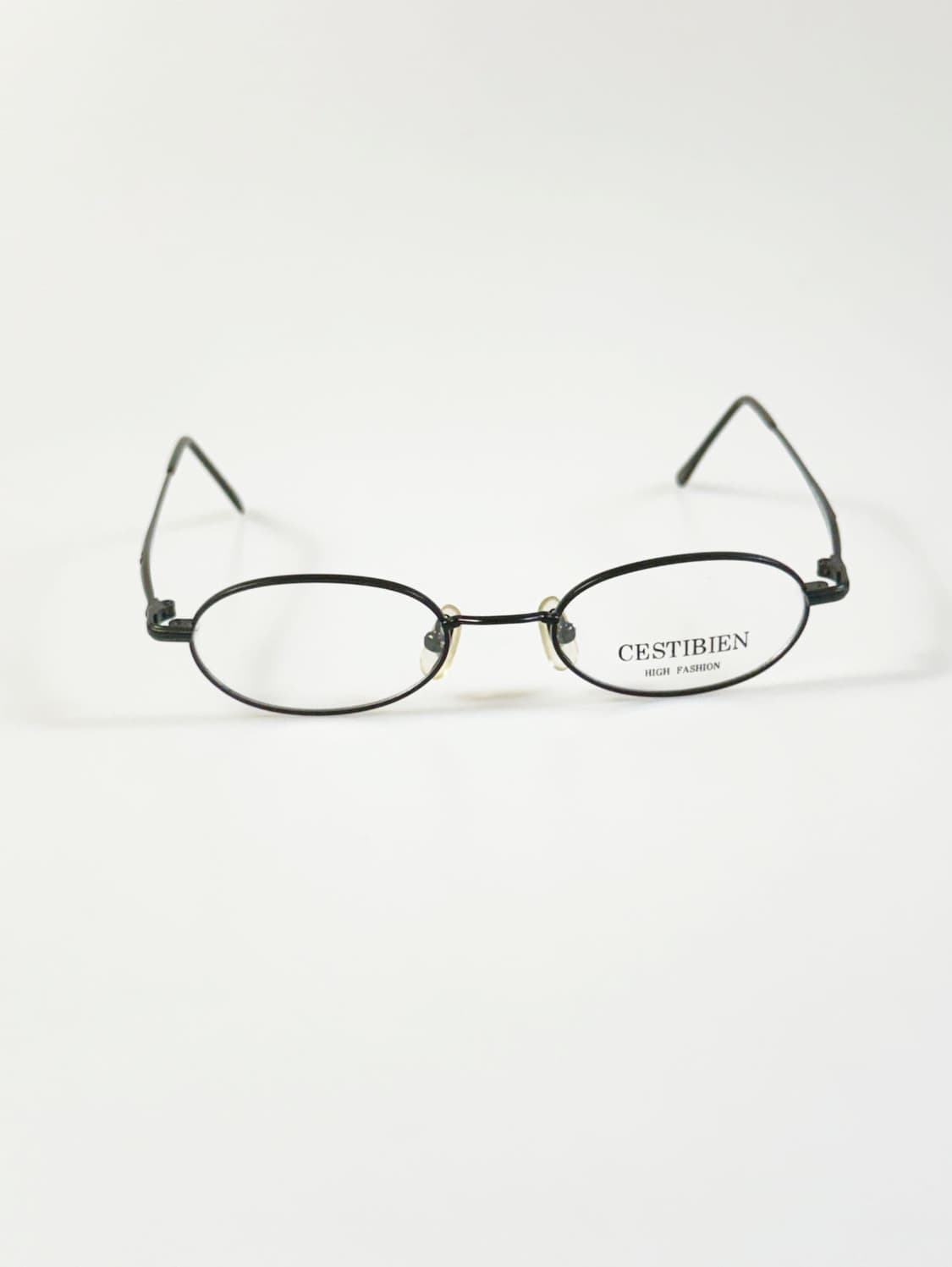 CESTIBIEN 블랙 슬림 오벌 메탈 빈티지 안경 상품이미지2
