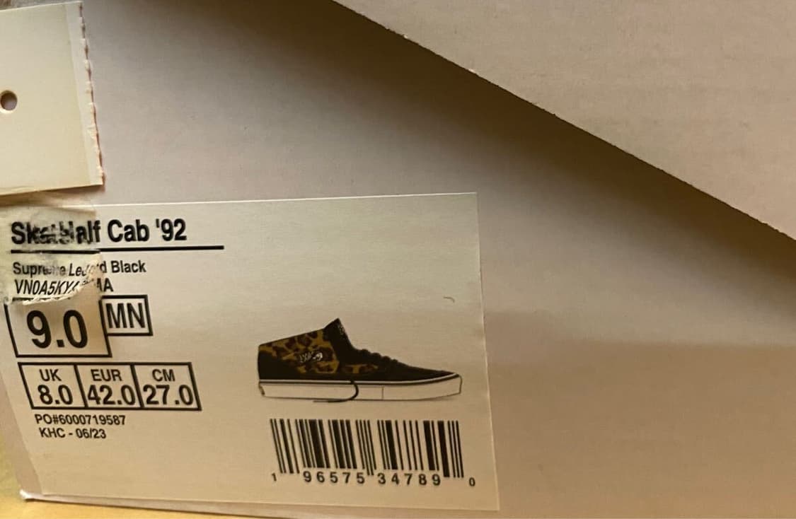 Supreme × Vans Leopard Half Cab 상품이미지5
