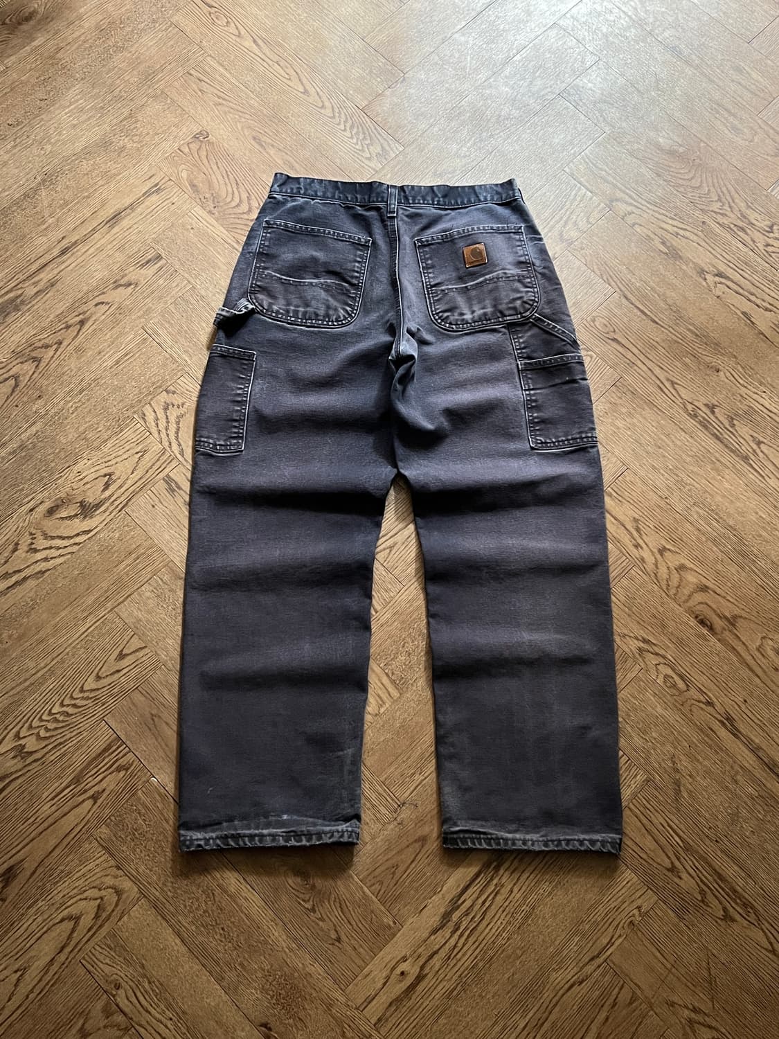 [31]칼하트 USA 빈티지 페이딩 미드나잇 네이비 싱글니 워크 팬츠 상품이미지2