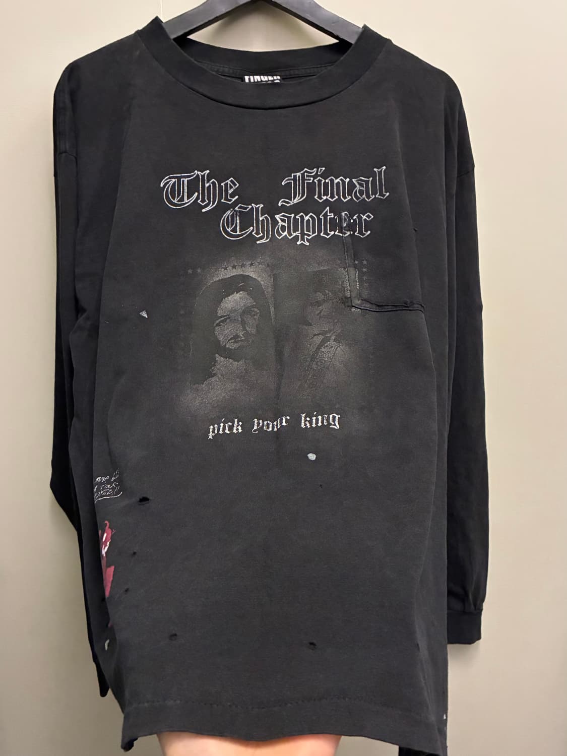 (1)핑거프레스 fh-lsv 튜블라 빈티지 롱슬리브 워시드블랙 상품이미지6