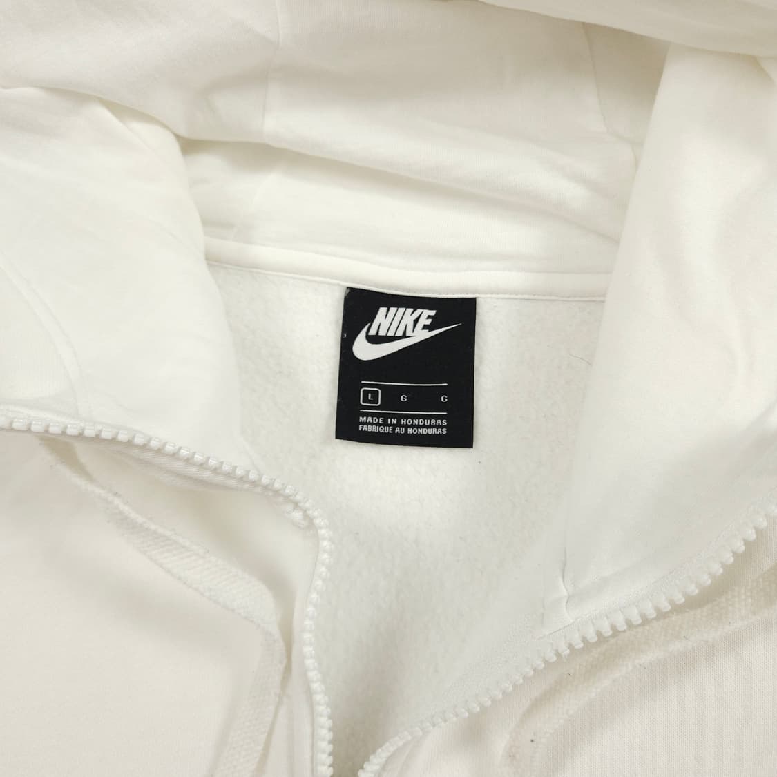 L(100) NIKE 나이키 화이트 후드집업 상품이미지4
