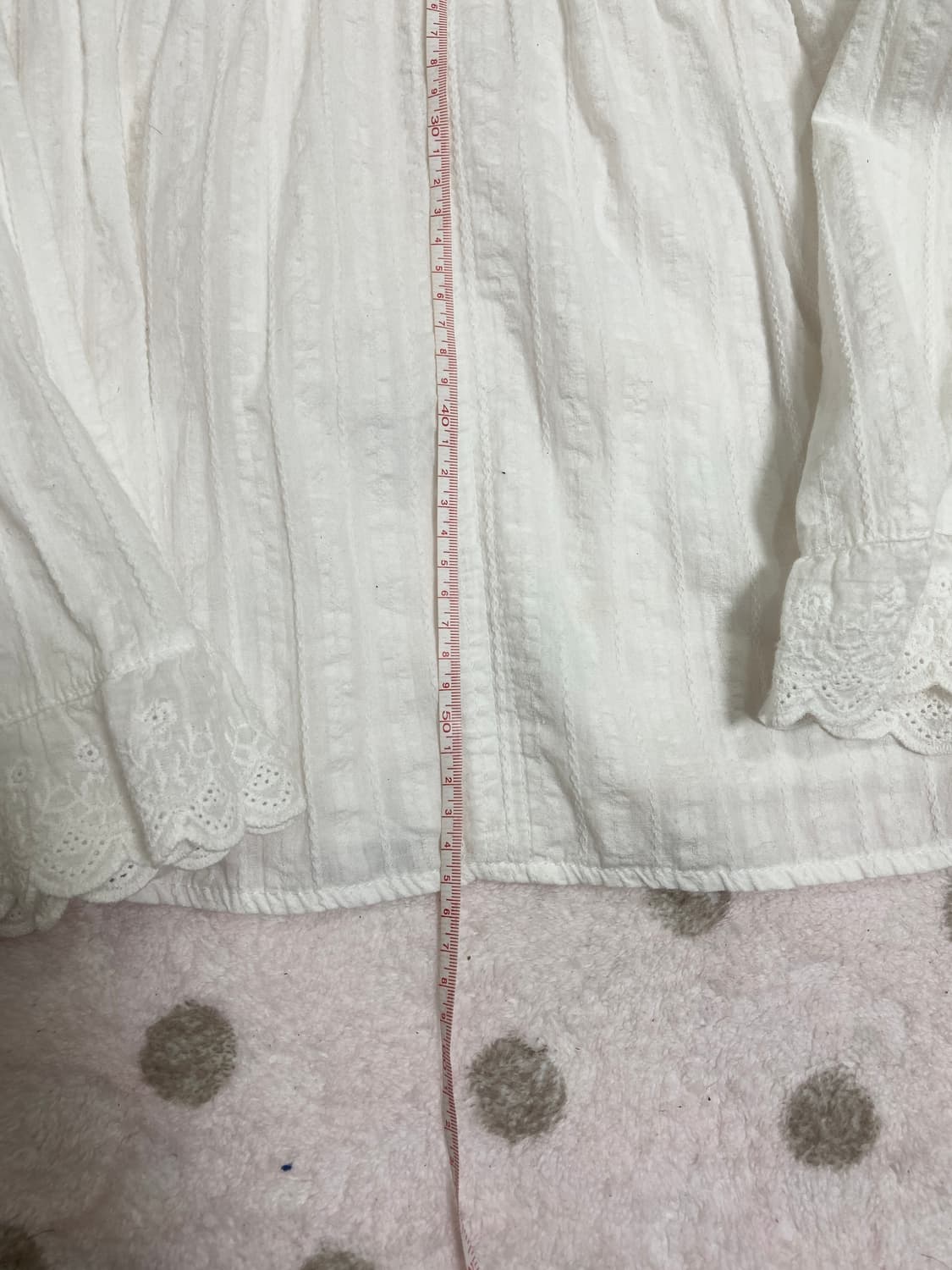 빈티지 화이트 레이스 블라우스 상품이미지3