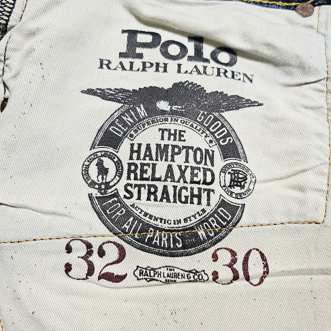 [32][폴로 랄프로렌] 햄튼 릴렉스 스트레이트 셀비지 데님 상품이미지7