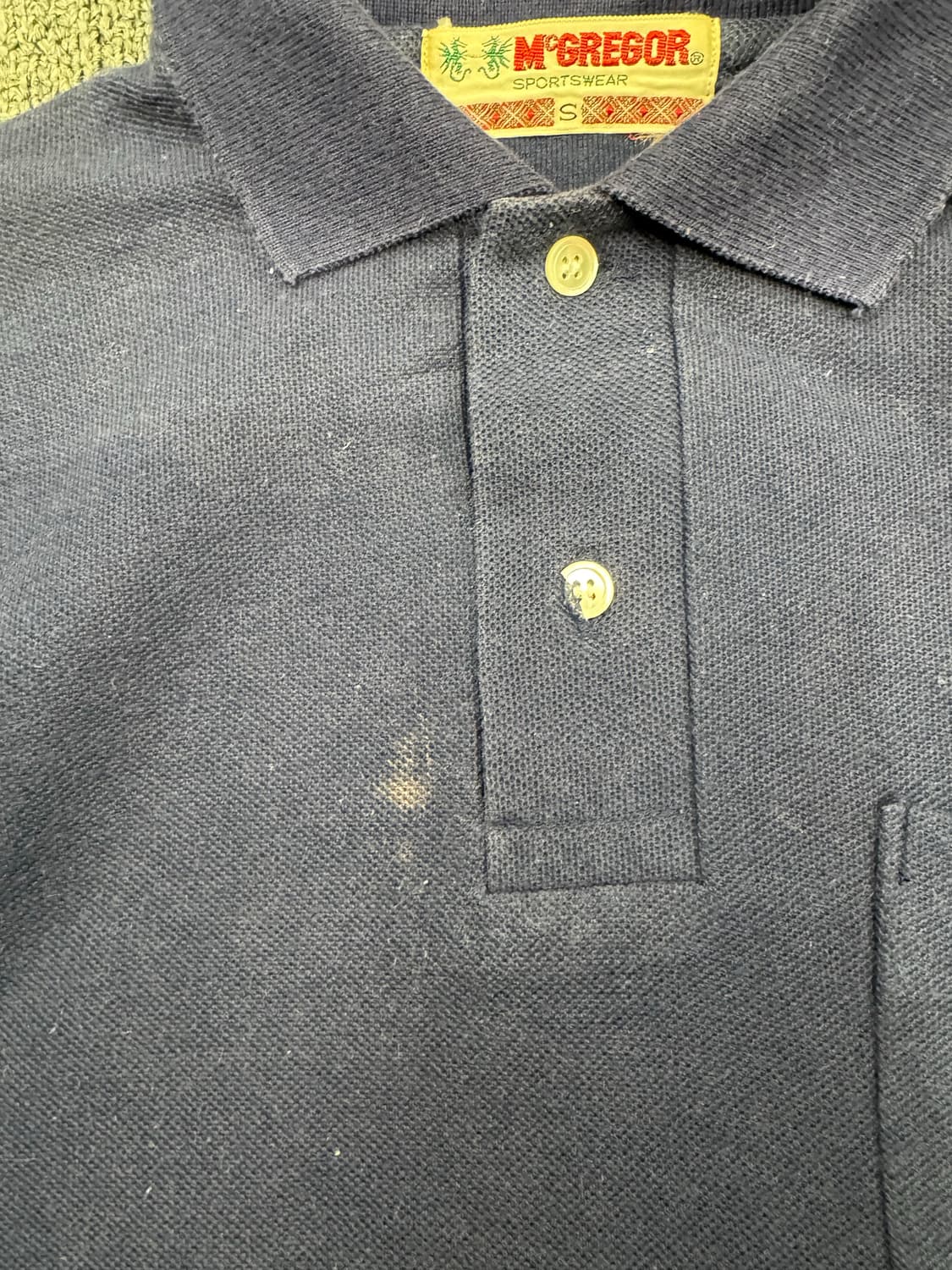 S)맥그리거 빈티지 네이비 롱슬리브 카라티 상품이미지4