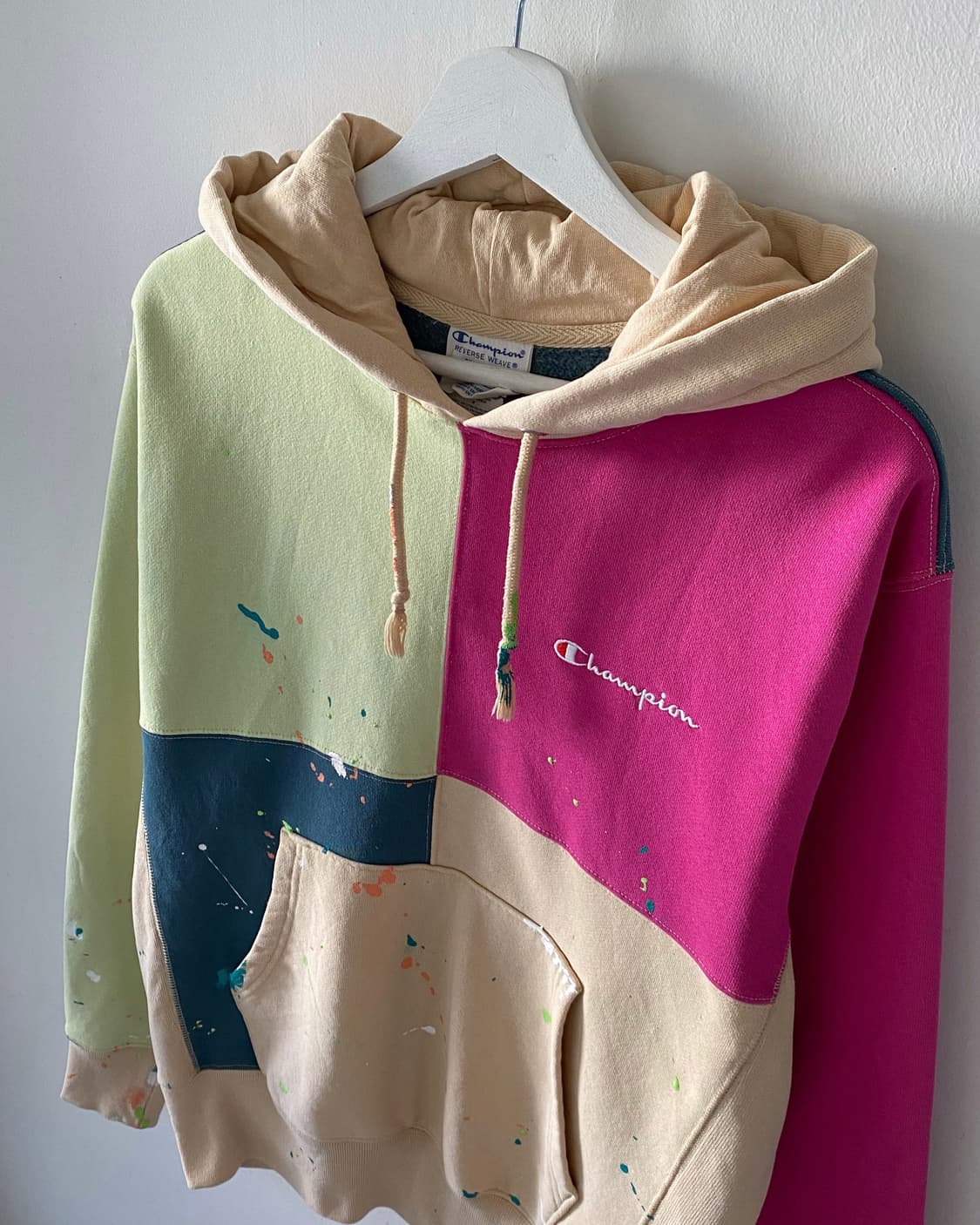 챔피온 리버스위브 컬러풀 페인팅 후드티 상품이미지3