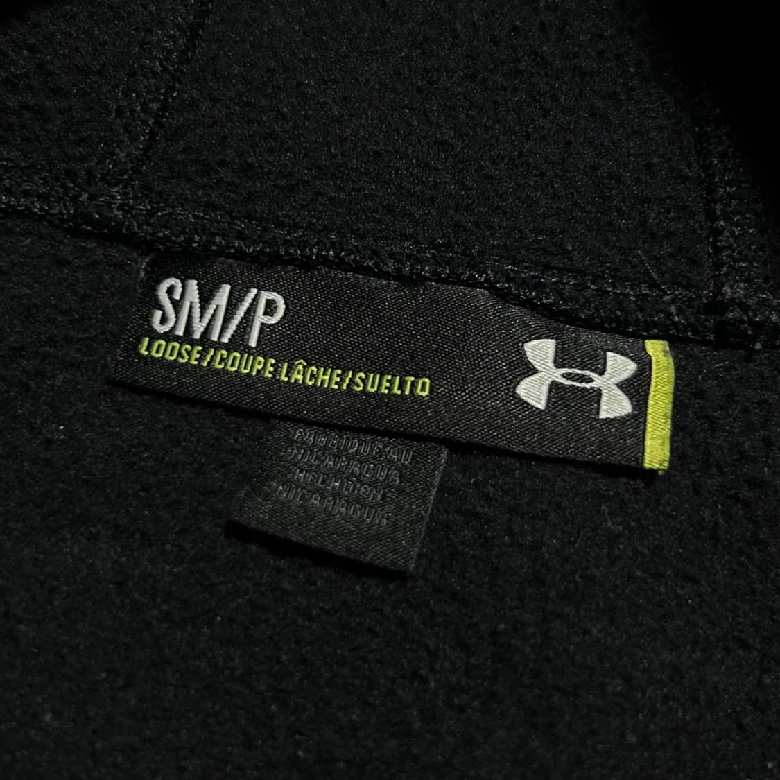 [S] Underarmour 언더아머 기모 블랙 후드티 상품이미지4