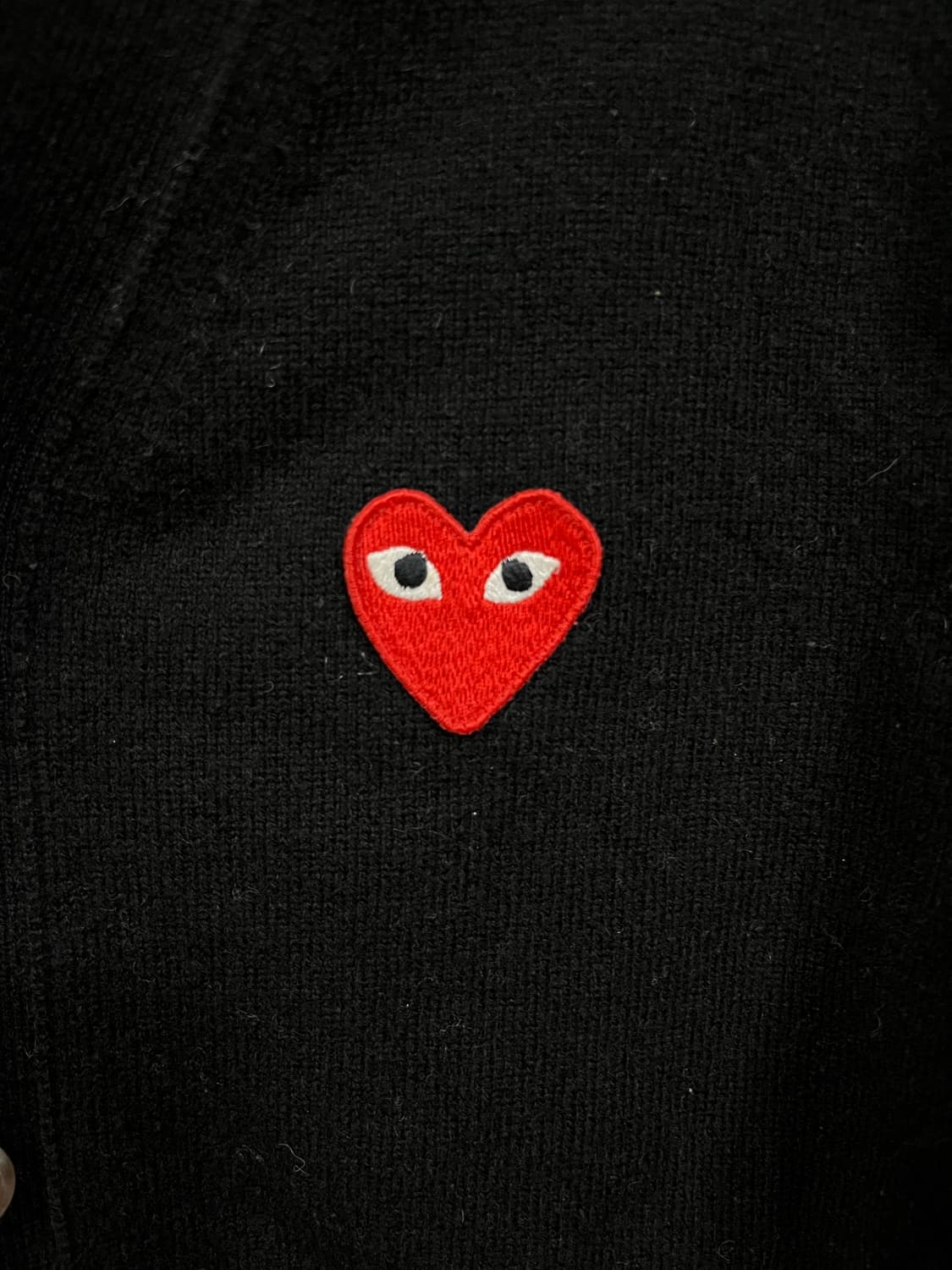 꼼데가르송 하트 블랙 가디건 상품이미지2