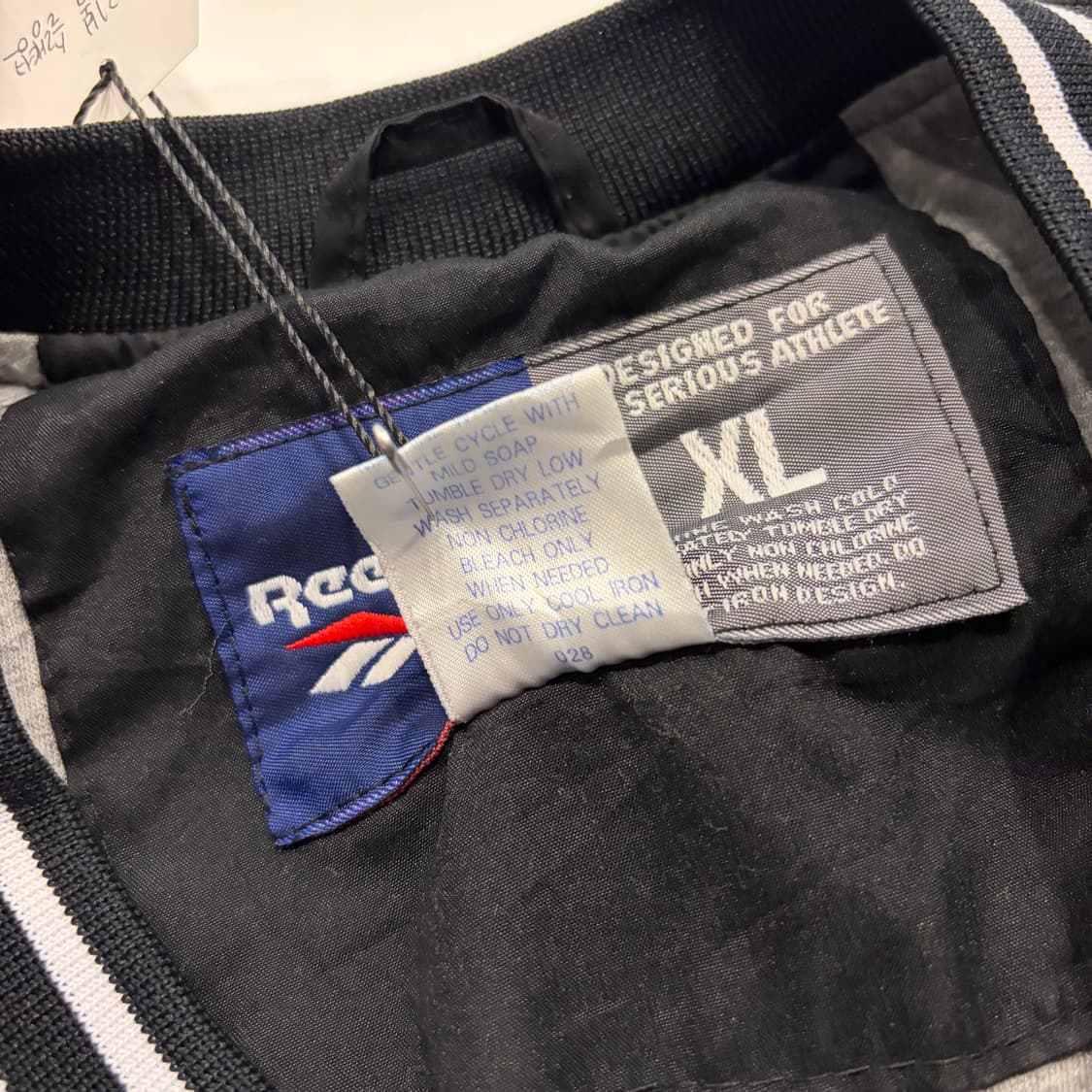 [XL] 리복 슬램덩크 웜업 맨투맨 바람막이 블랙 D888 상품이미지6