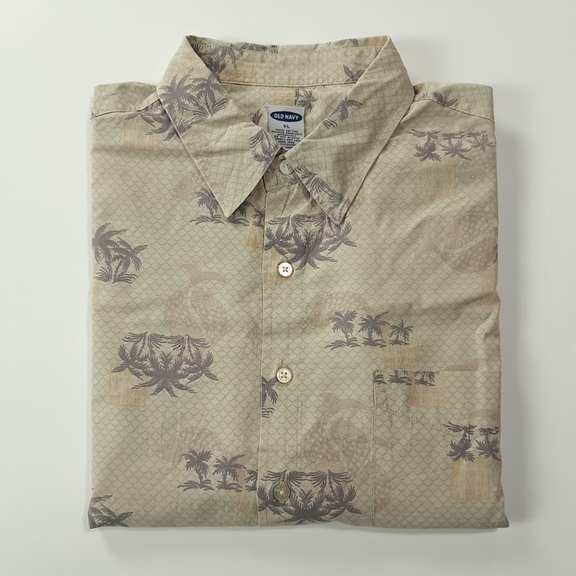 CK197 XL 올드네이비 00s 트로피컬 하와이안 반팔 셔츠 남방 상품이미지9