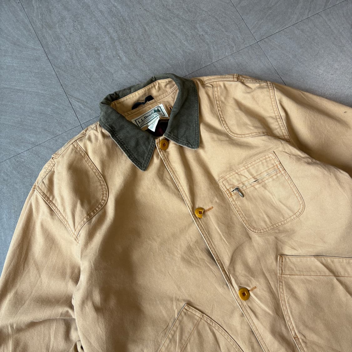 L.L.bean 정품 엘엘빈 다크 베이지 헌팅 자켓 상품이미지2