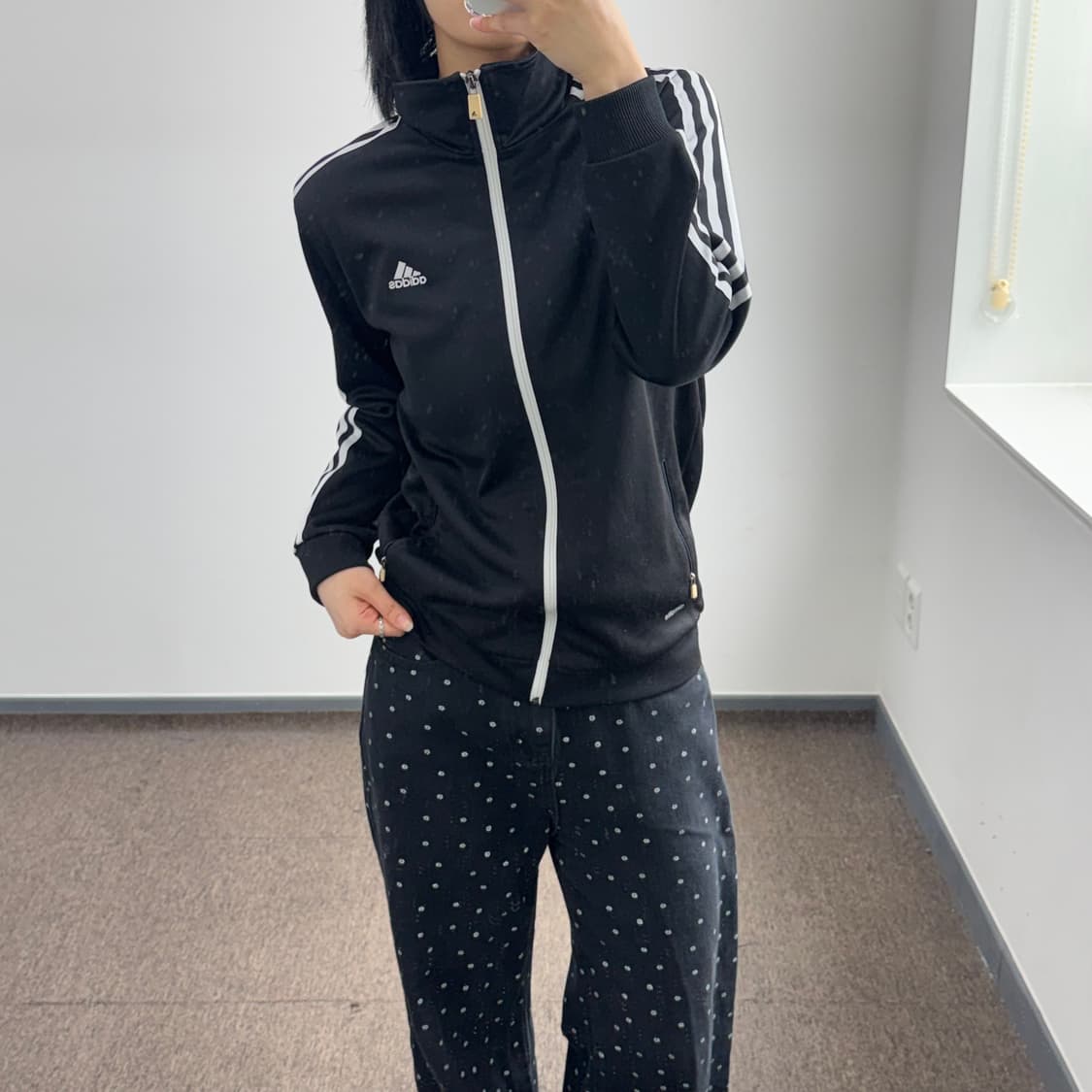 Adidas 아디다스 삼각로고 블랙 져지 상품이미지2