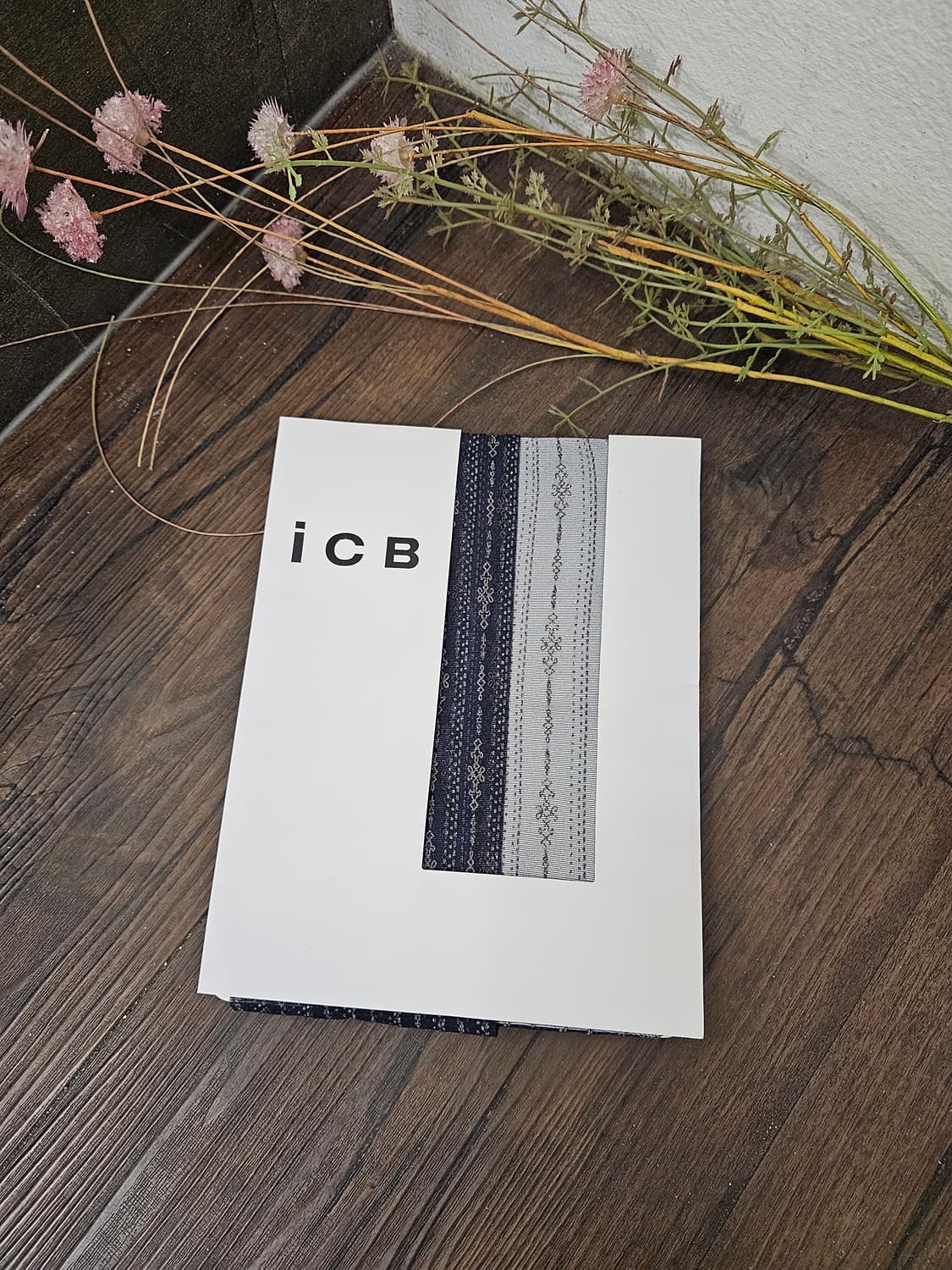 ICB 네이비 프린팅 패턴 스타킹 상품이미지3