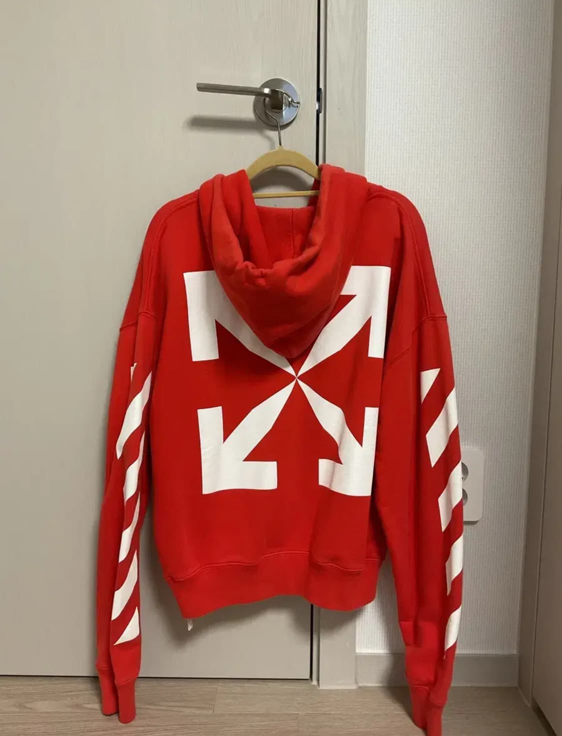 오프화이트 레드 후드 s 상품이미지2