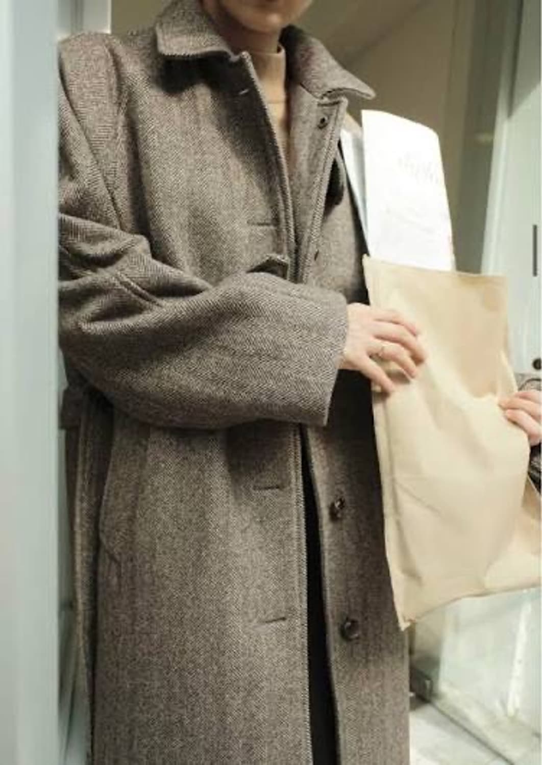 캐롤 코트(브라운 헤링본 코트) 상품이미지7