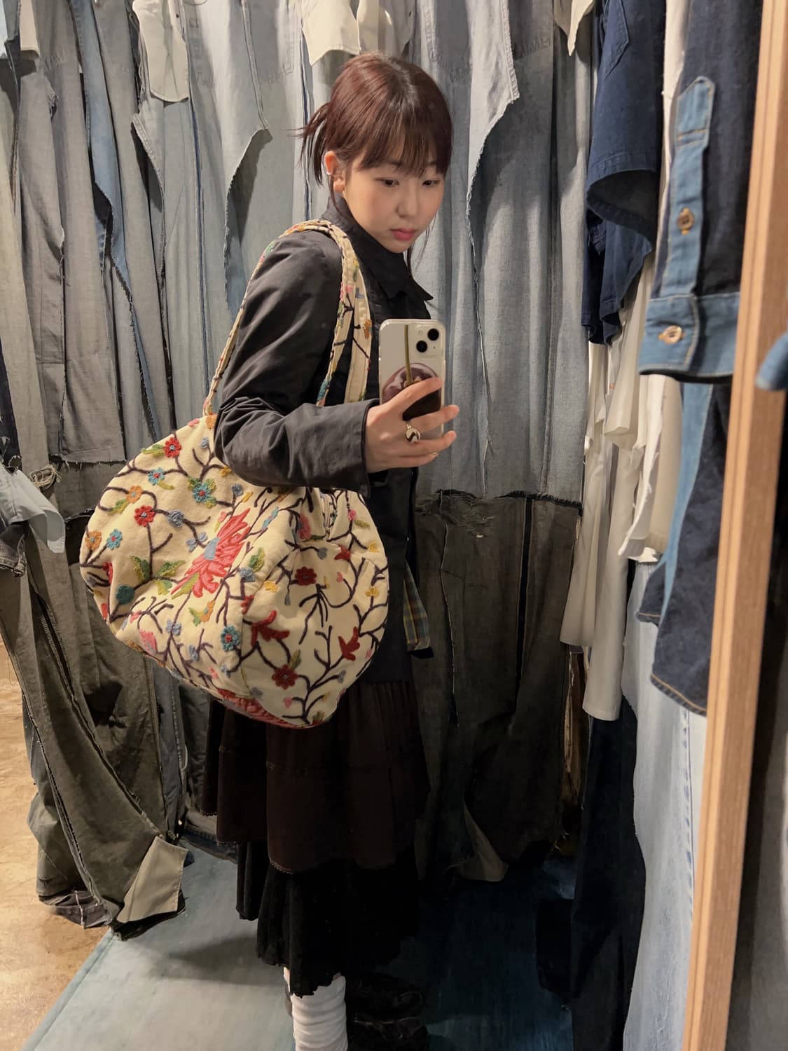 OS ) JPN Embroided Boston Bag 상품이미지2